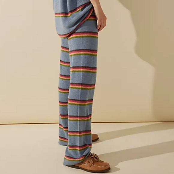Free People Pants - Free People, Mariner Multicolor Striped Pants, Mid Rise, Wide Leg, Relaxed, XS